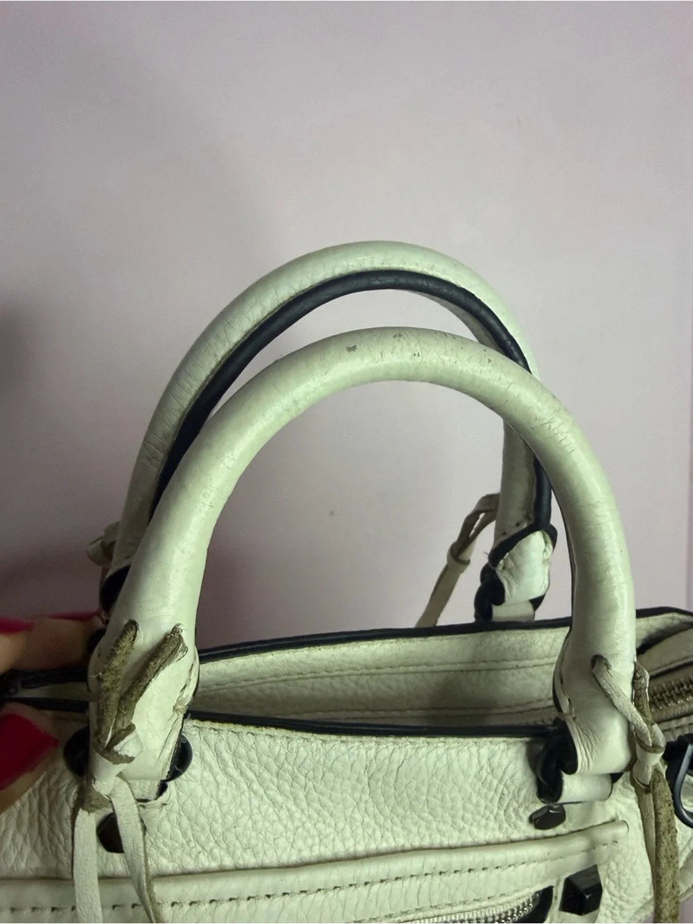 Rebecca Minkoff 🎀FINAL SALE 🎀Cream Leather Mini Satchel with Crossbody Strap